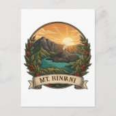 Vintage Mount Rinjani Indonesia Volcano Retro ポストカード (正面)