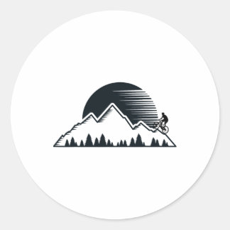 Vintage Mountain Bike Tee - Mtb Downhill Biking Me ラウンドシール