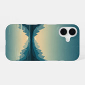 Vintage Mountain Lake iPhone 16ケース (裏面横)
