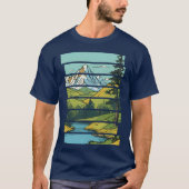 Vintage Mountain Landscape gift Tシャツ (正面)