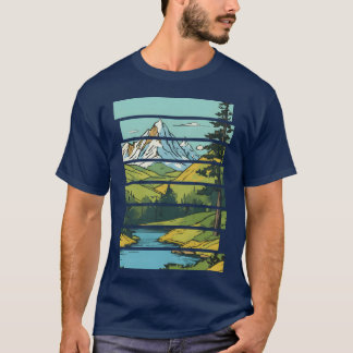 Vintage Mountain Landscape gift Tシャツ