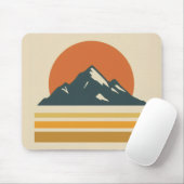 Vintage Mountain Mousepad – Retro Adventure Desk  マウスパッド (マウス)