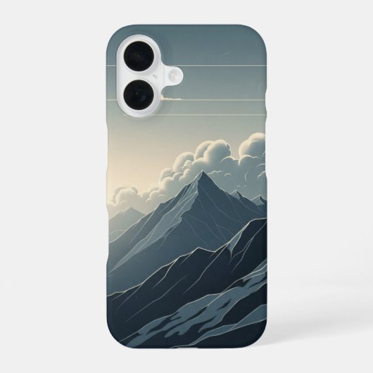 Vintage Mountain Range iPhone 16ケース (裏面)