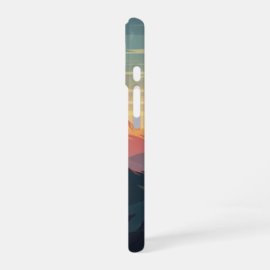 Vintage Mountain Ridge iPhone 16ケース (左側面)