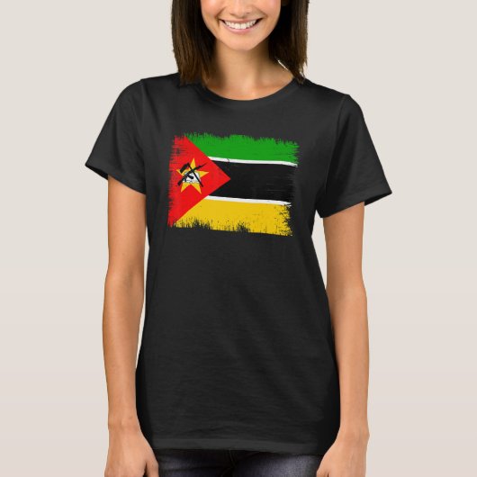Vintage Mozambique Flag Mozambican Independence Da Tシャツ (正面)