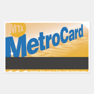 vintage MTA ticket image 長方形シール