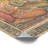 Vintage Mughal Court Miniature Kathak Heritage Art ポスター (角)