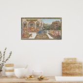 Vintage Mughal Court Miniature Kathak Heritage Art ポスター (キッチン)