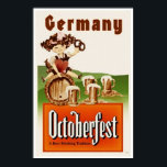 Vintage Munich Germany Octoberfest Travel Poster ポスター<br><div class="desc">Retouched high quality reproduction of a vintage advertising poster promoting travel to Munich Germany entitled "Octoberfest" which is a 16-day festival celebrating beer held annually in Munich, Bavaria, Germany, running from late September to the first weekend in October. Please customize the poster size, texture, border and/or frame to suit your...</div>