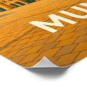 Vintage Munich Germany Travel Poster ポスター (角)