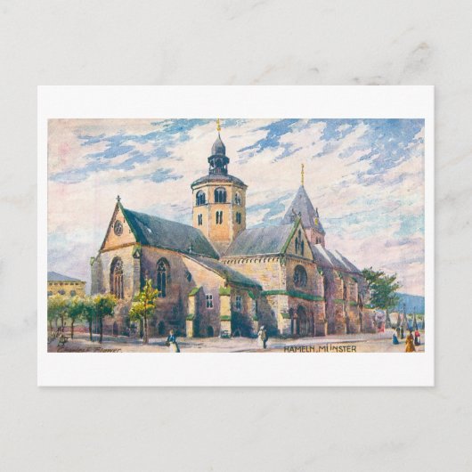 Vintage Munster in Hamelin, Germany ポストカード (正面)
