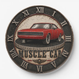 Vintage Muscle Car Classic American Performance ペーパープレート