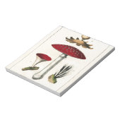 Vintage Mushroom Botanical Print ノートパッド (回転)