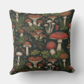 Vintage Mushroom Forest Botanical クッション (裏面)