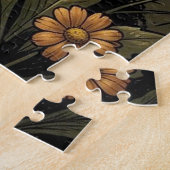 Vintage Mushroom Red Caps and Wildflowers Art ジグソーパズル (側面)