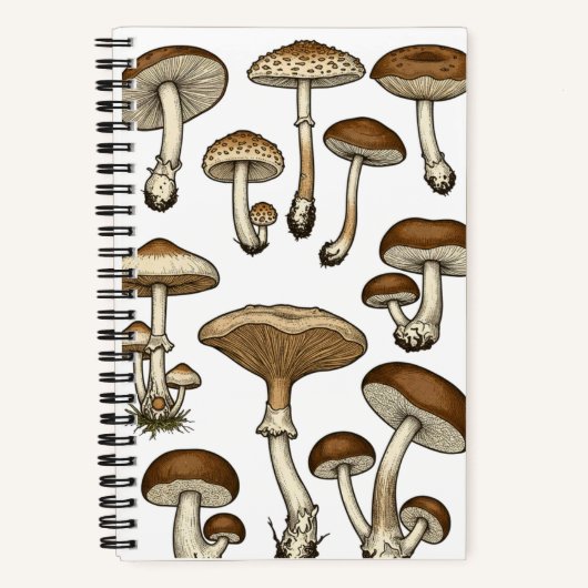Vintage Mushrooms ノートブック (正面)