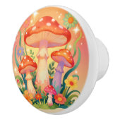 Vintage Mushrooms and Flowers  セラミックノブ (右)