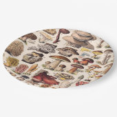 Vintage Mushrooms Illustration By Adolphe Millot ペーパープレート (アングル)