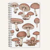 Vintage Mushrooms Notebook ノートブック (正面)