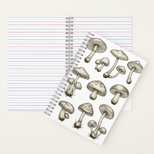 Vintage Mushrooms Notebook ノートブック (内側)