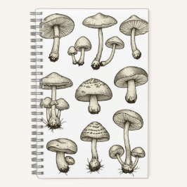 Vintage Mushrooms Notebook ノートブック