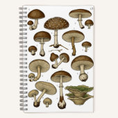Vintage Mushrooms Notebook ノートブック (正面)