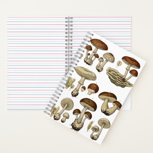 Vintage Mushrooms Notebook ノートブック (内側)