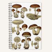 Vintage Mushrooms Notebook ノートブック (正面)