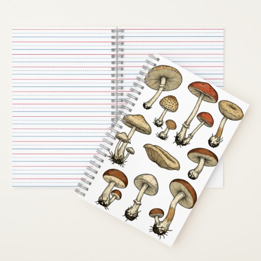 Vintage Mushrooms Notebook ノートブック (内側)