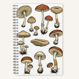 Vintage Mushrooms Notebook ノートブック
