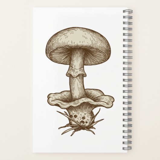Vintage Mushrooms Notebook ノートブック (裏面)