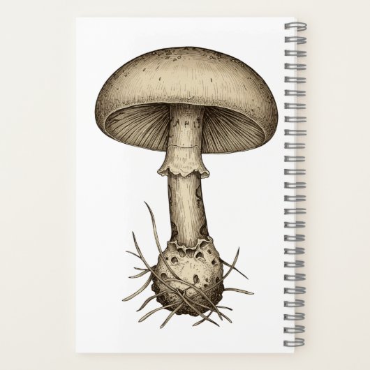 Vintage Mushrooms Notebook ノートブック (裏面)