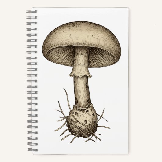 Vintage Mushrooms Notebook ノートブック (正面)