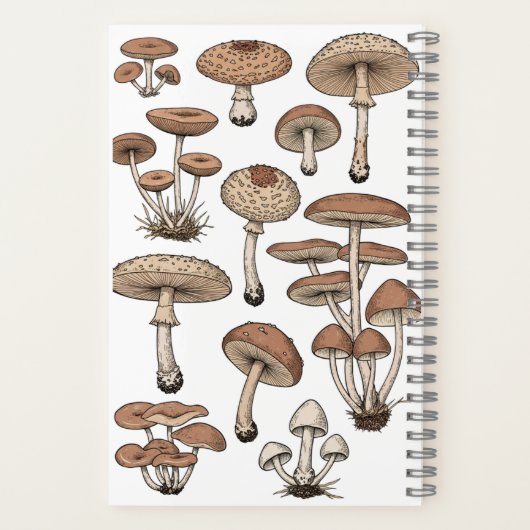 Vintage Mushrooms Notebook ノートブック (裏面)