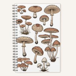 Vintage Mushrooms Notebook ノートブック