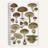 Vintage Mushrooms Notebook ノートブック (正面)