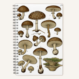 Vintage Mushrooms Notebook ノートブック