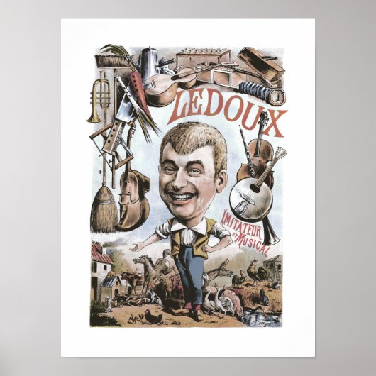 Vintage Music Advert Comedy Impressionist Theater ポスター (正面)