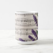 Vintage Music and Lavender Pansies Floral コーヒーマグカップ (中央)