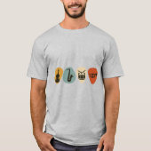 Vintage Music Vibes – Artistic Instrument Picks Tシャツ (正面)
