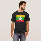 Vintage Myanmar Flag Burmese Independence Day Tシャツ (正面フル)