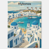 Vintage Mykonos Greece Architecture Windmills  マグネット (正面)