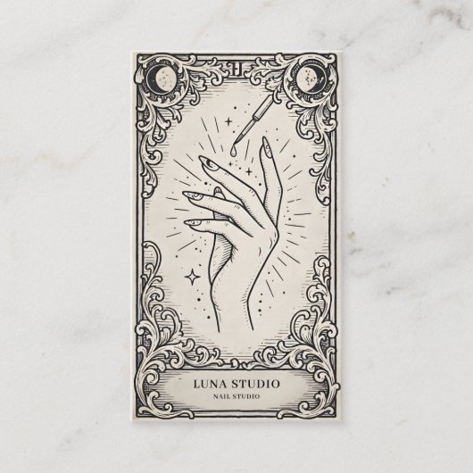 Vintage Mystical Nail Technician 名刺 (正面)
