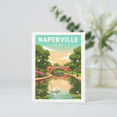 Vintage Naperville Illinois ポストカード (スタンド正面)