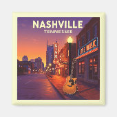  Vintage Nashville Tennessee マグネット (正面)