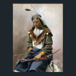 Vintage Native American Chief Bone Necklace Oglala ポスター<br><div class="desc">Vintage Native American Chief Bone Necklace Oglala Lakota</div>