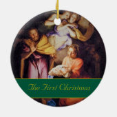 Vintage Nativity Photo セラミックオーナメント (裏面)