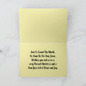 Vintage Nativity Scene Christmas Greeting Card カード (内部)