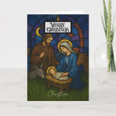 Vintage Nativity Scene Merry Christmas  カード (正面)