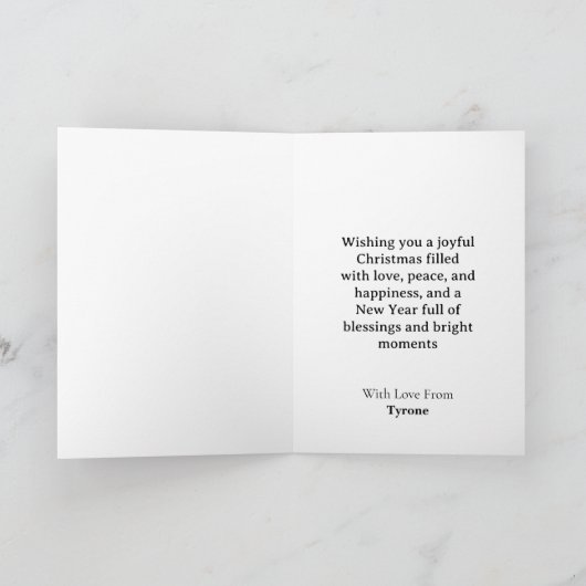 Vintage Nativity Scene Merry Christmas  カード (内部)